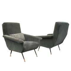 Sillas de salón de mediados de siglo estilo Giuseppe Rossi años 50