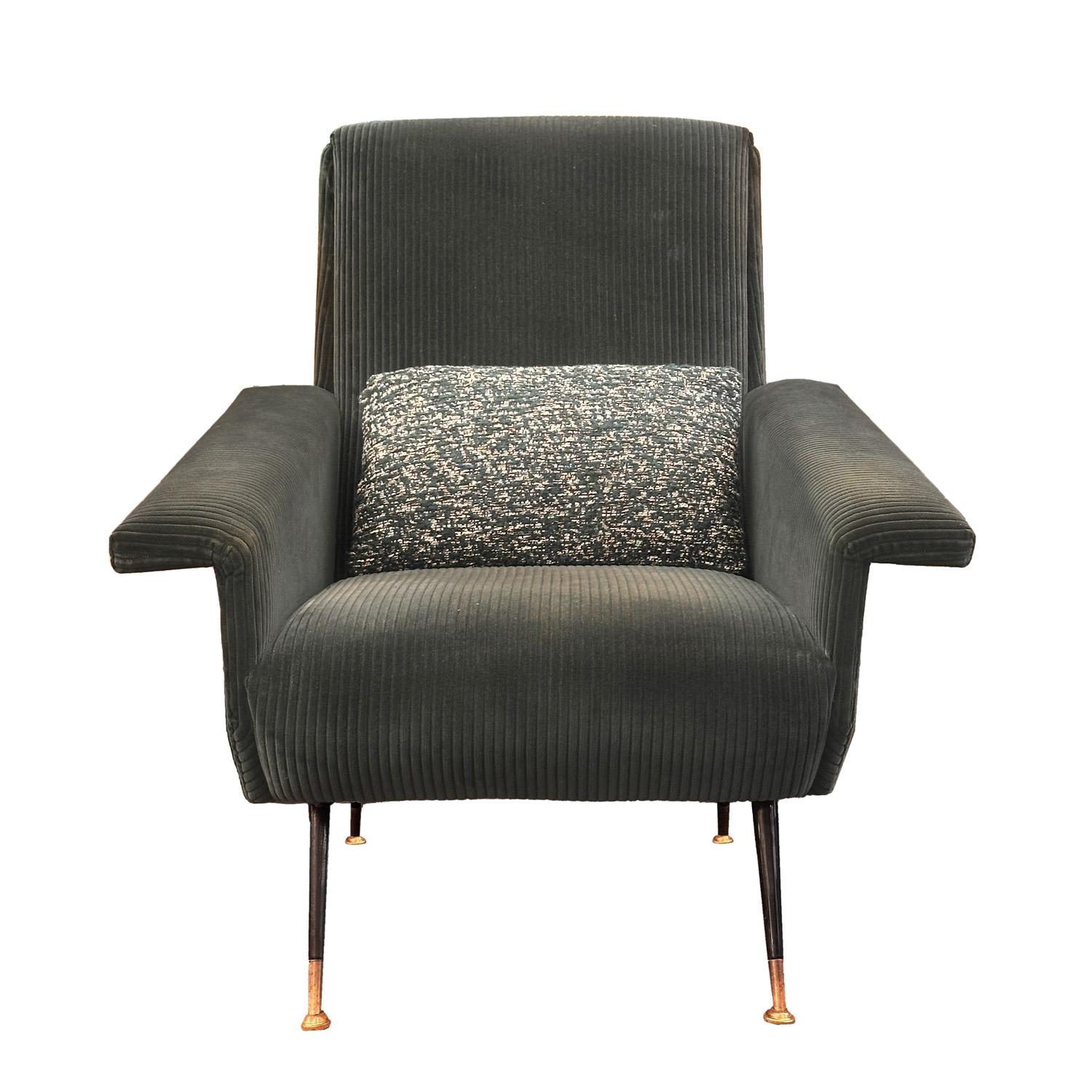Italian Giuseppe Rossi Style Mid-Century Lounge Chairs 1950s For Sale