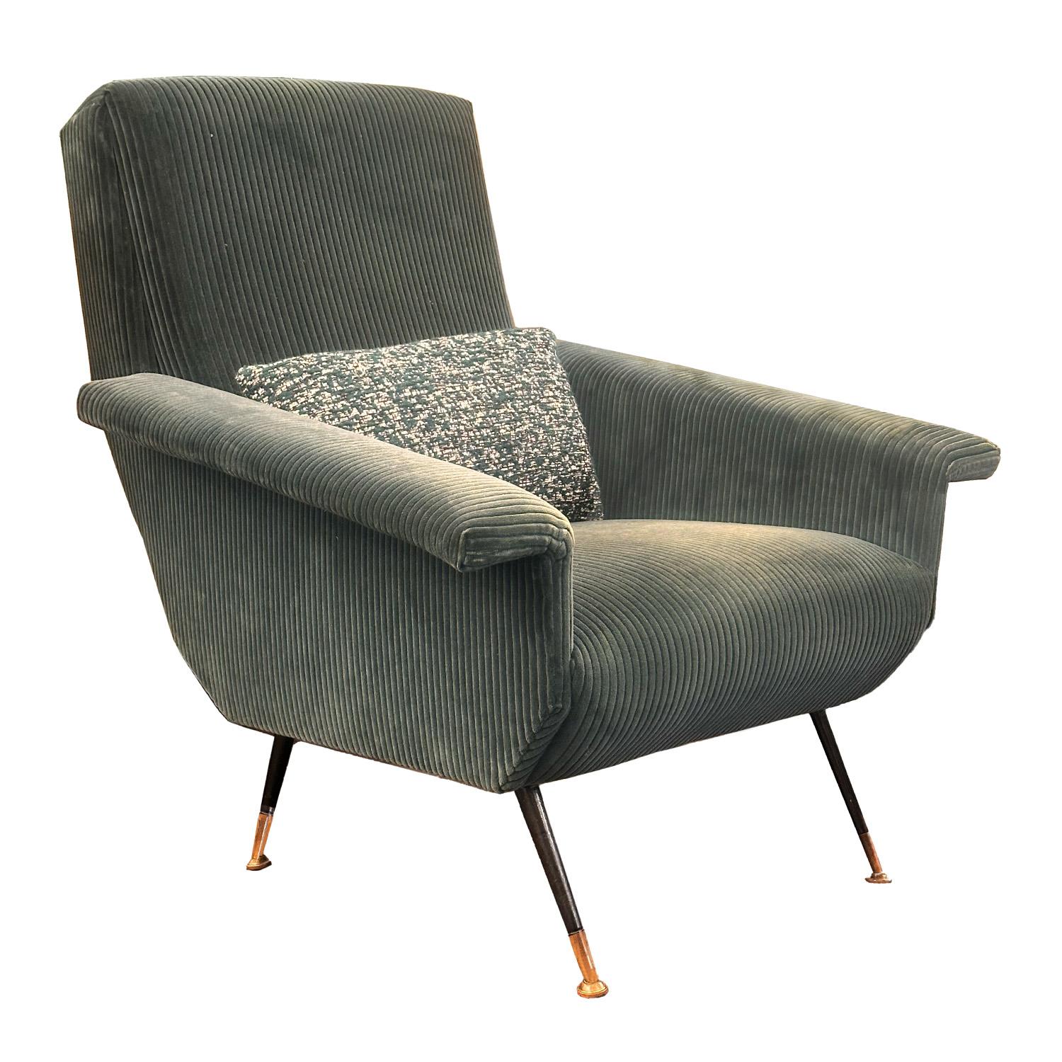 Hand-Crafted Giuseppe Rossi Style Mid-Century Lounge Chairs 1950s For Sale