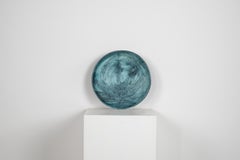 Plat décoratif en céramique bleu clair de Giuseppe Rossicone:: 1960