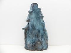 Giuseppe Rossicone Midcentury Tall Blue Ceramic Nativity Set, 1960s