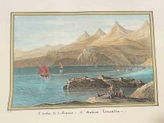View of the Island of San Mauro - Lithograph by Giuseppe Ruo- 1880s