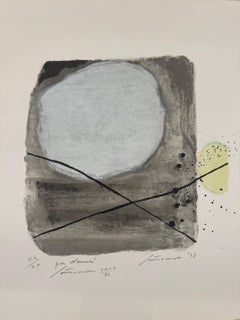 Fuori il giallo - Abstraktes Kunstinformel von Giuseppe Santomaso schwarz/weiß gelb