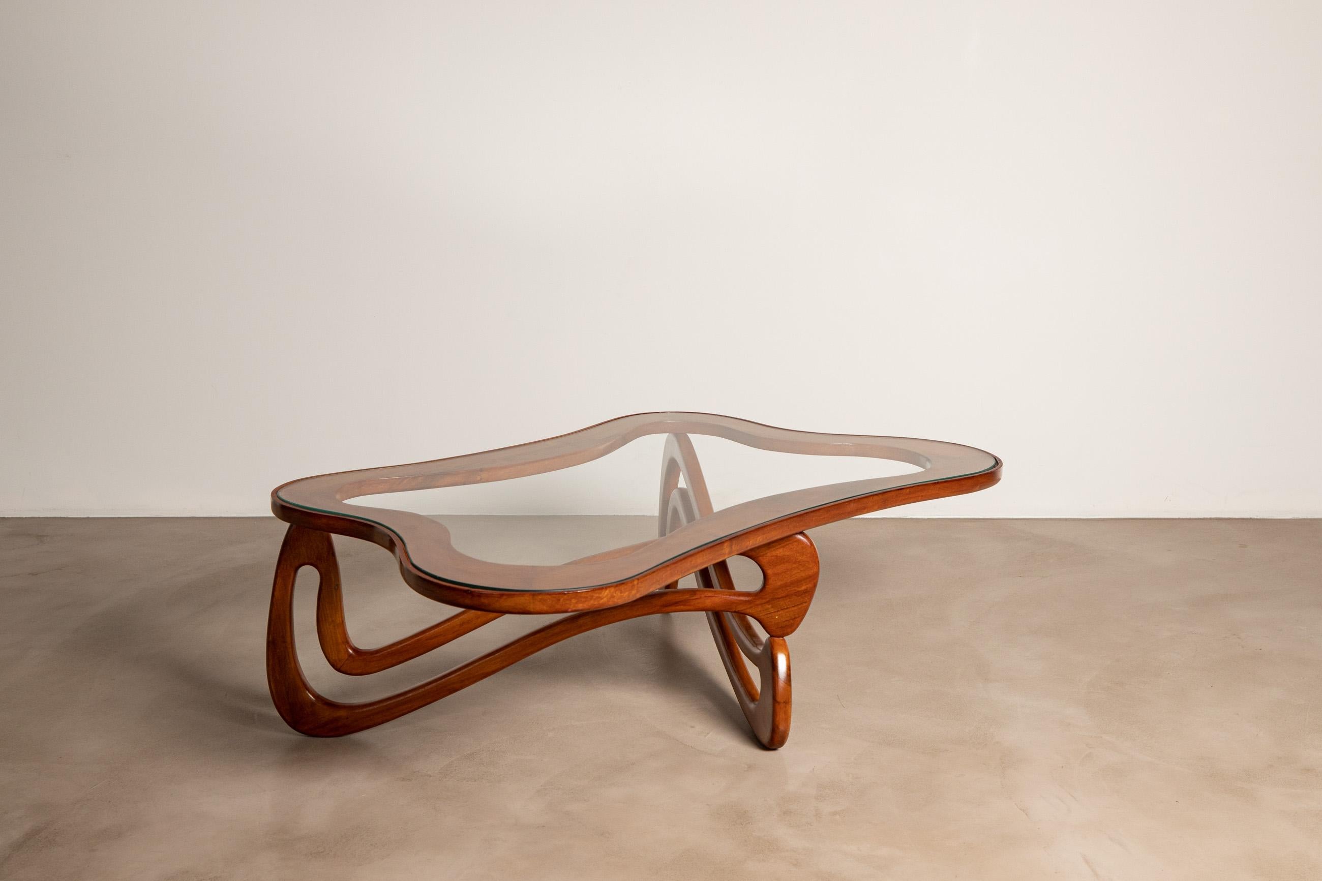 Mid-Century Modern Giuseppe Scapinelli ‘Agua’ Coffee Table For Sale