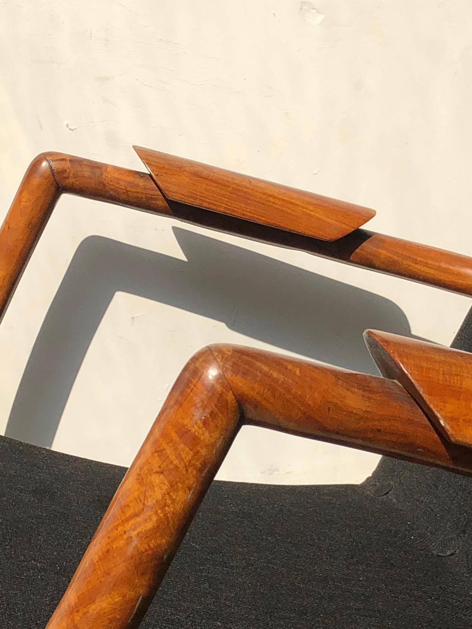 Brazilian Giuseppe Scapinelli Armchair Made of Solid Caviuna Wood