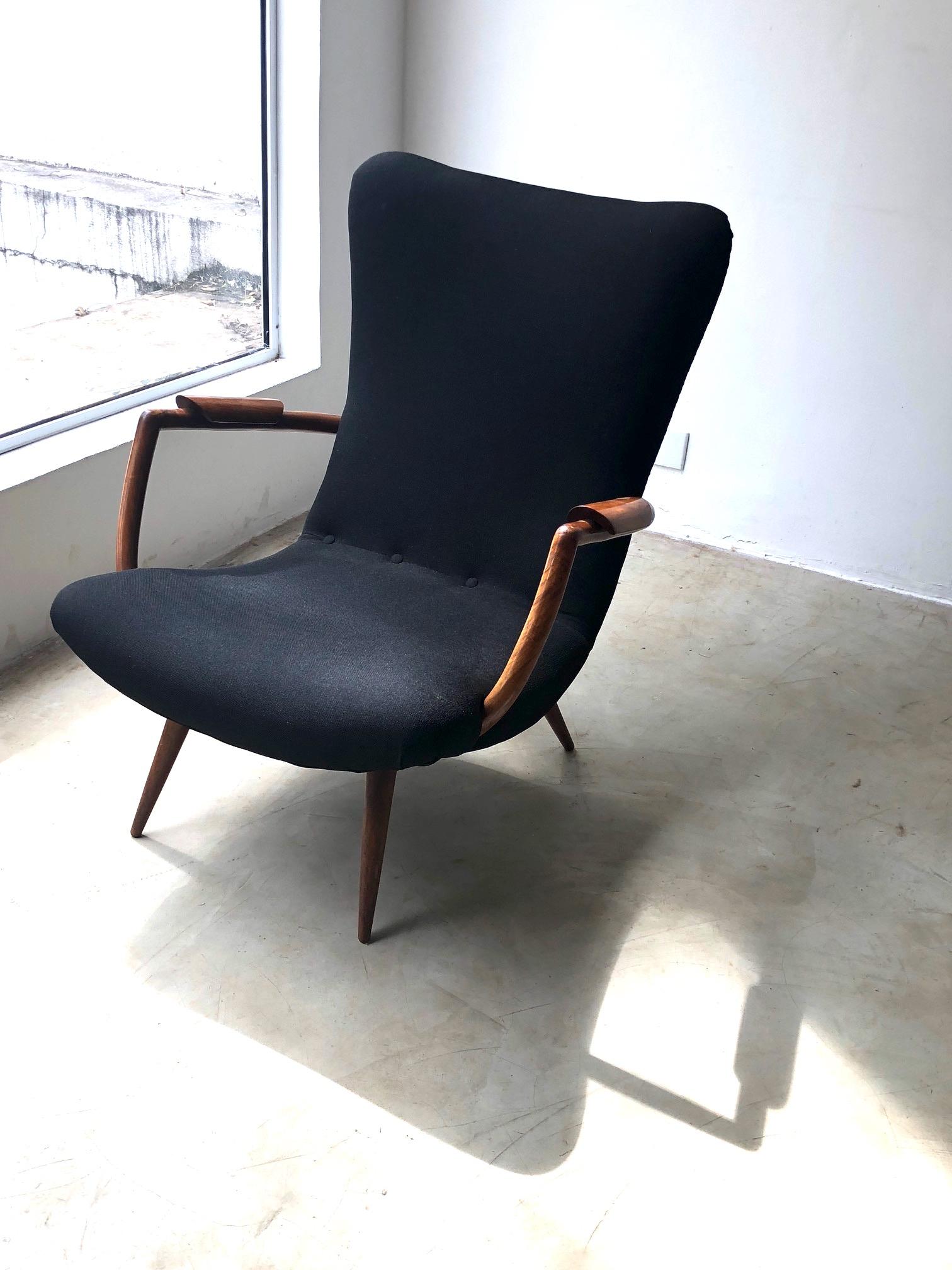 Giuseppe Scapinelli Armchair Made of Solid Caviuna Wood 1