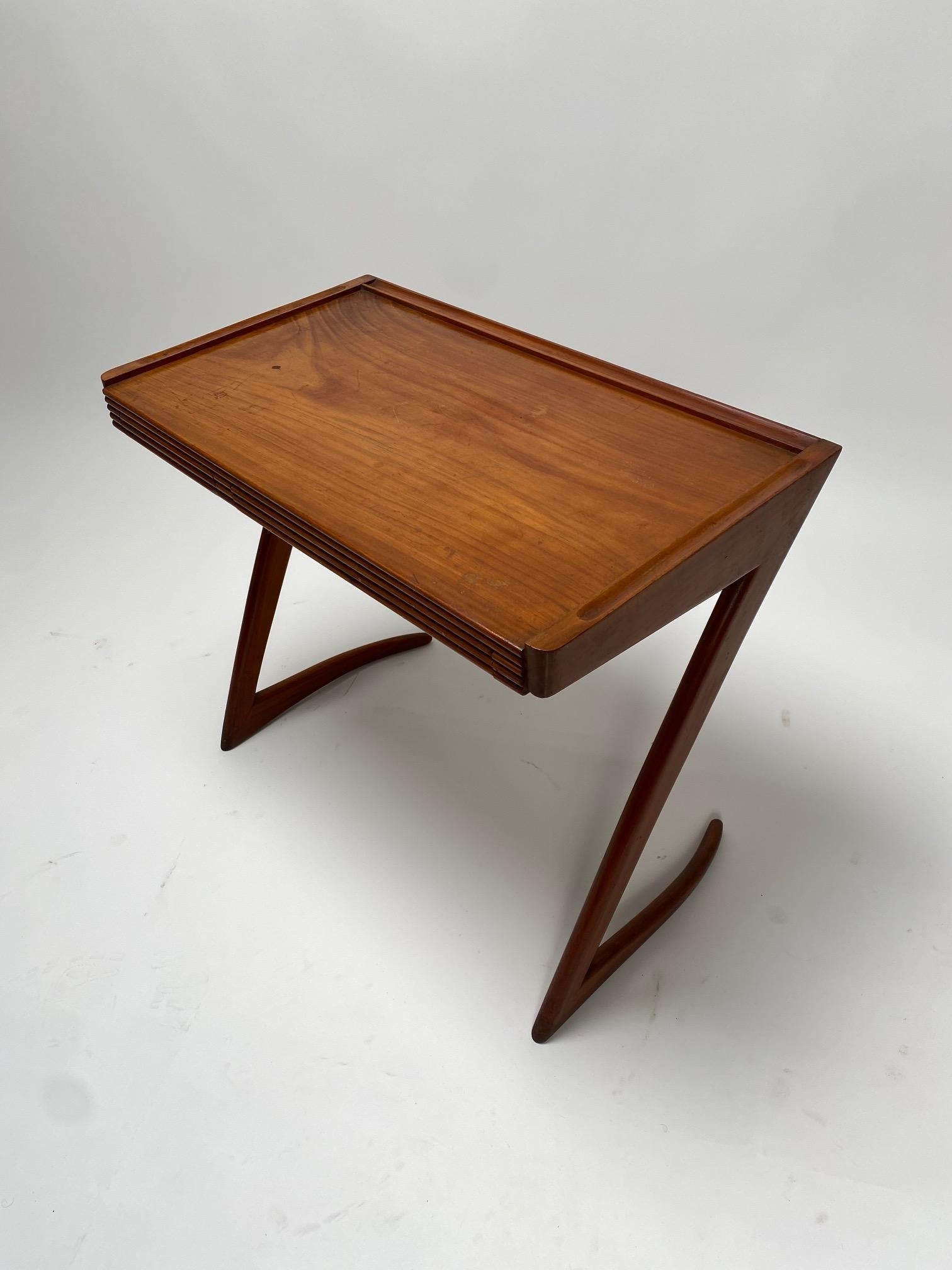 Brazilian Giuseppe Scapinelli (Attr.) wodden Side table, Brazil, 1950s For Sale