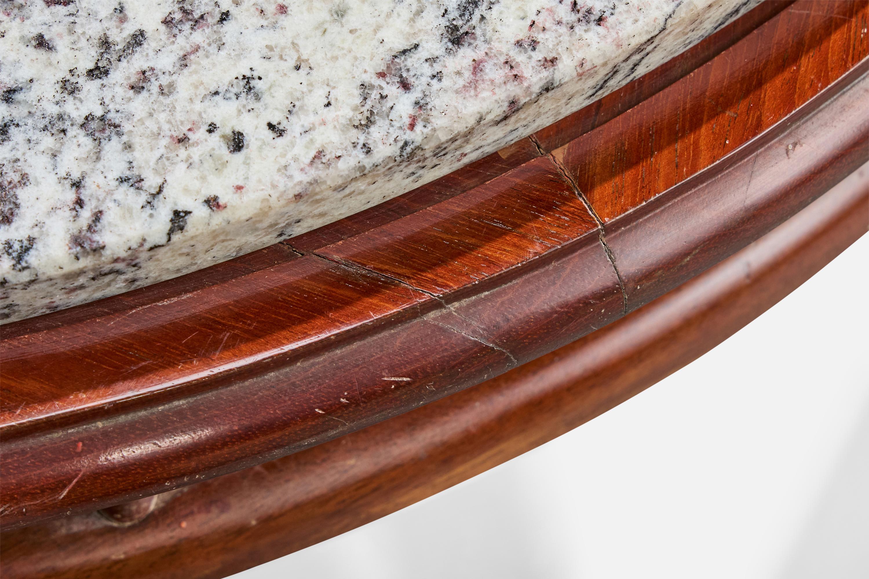 Atribución Giuseppe Scapinelli, Mesa de centro, Madera, Mármol, Brasil, Años 50 en venta 4