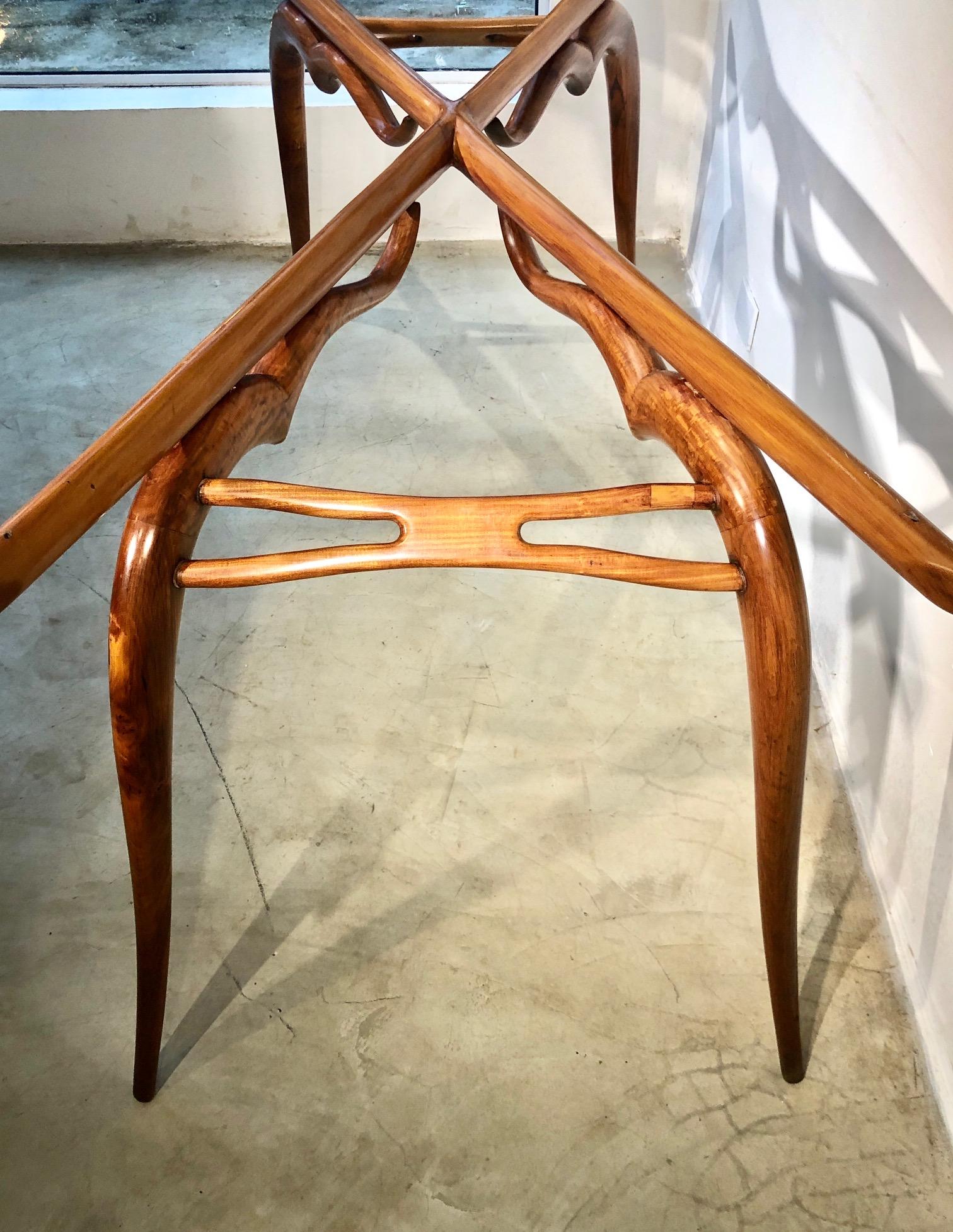 Giuseppe Scapinelli, Brazilian Modernist Dining Table Made with Solid Caviuna In Good Condition In Sao Paulo, SP