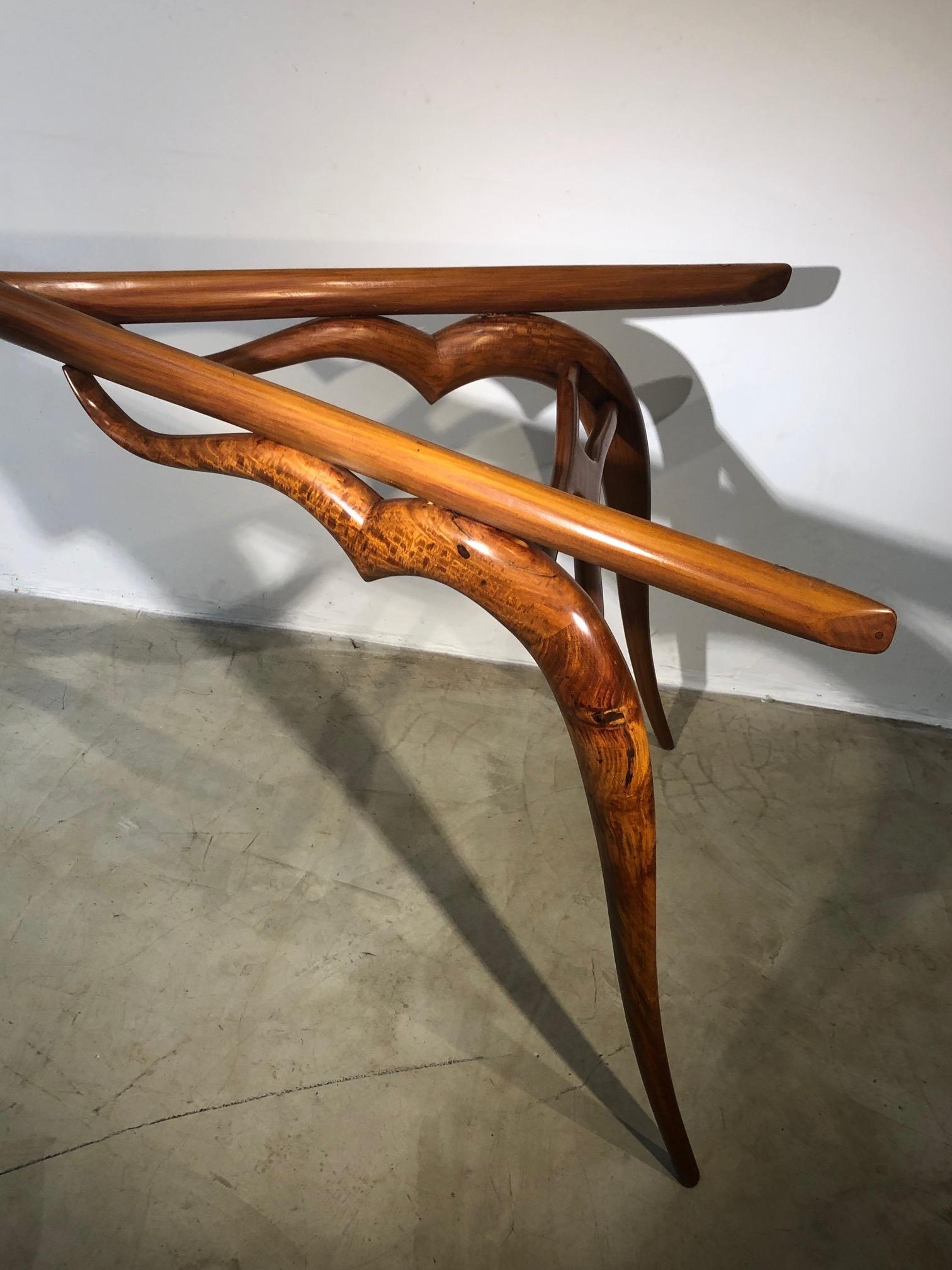 Wood Giuseppe Scapinelli, Brazilian Modernist Dining Table Made with Solid Caviuna