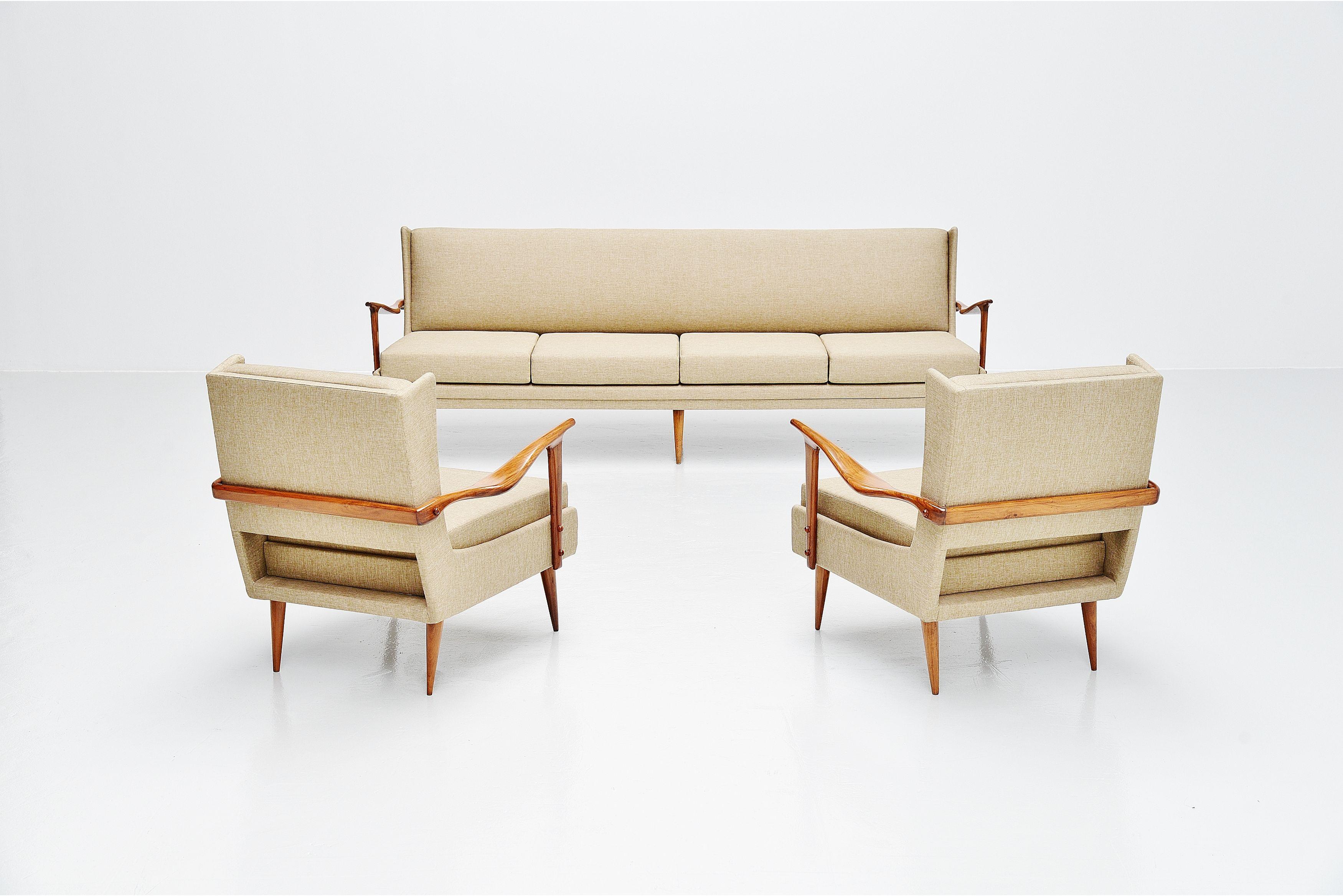 Giuseppe Scapinelli Caviuna Lounge Chairs Pair, Brazil, 1955 4
