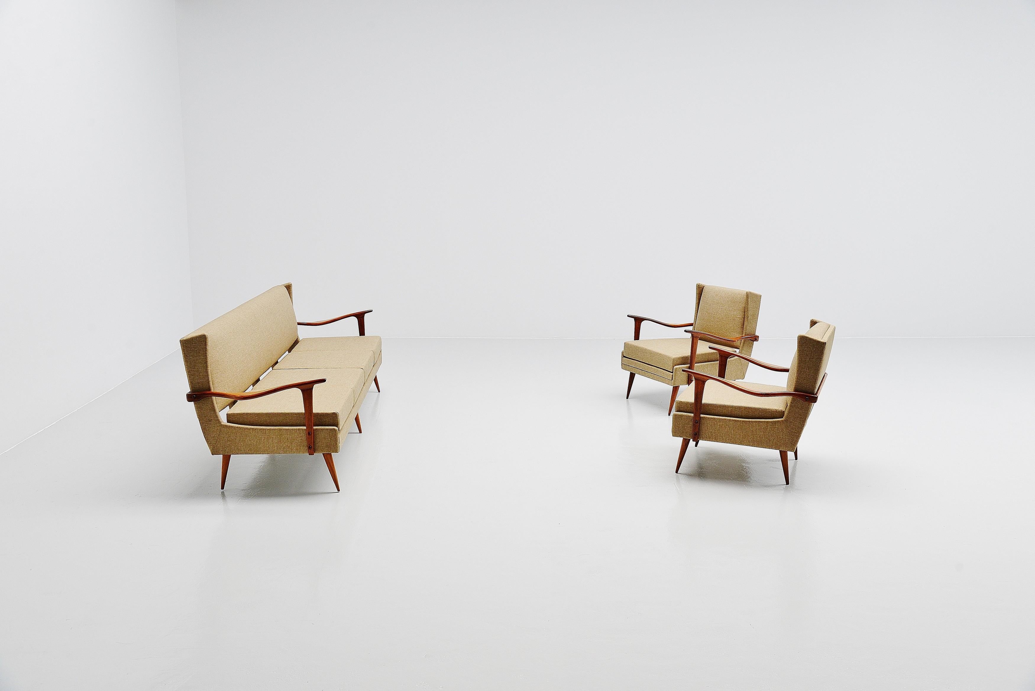 Giuseppe Scapinelli Caviuna Lounge Chairs Pair, Brazil, 1955 5