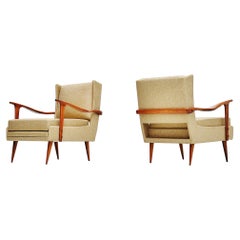 Giuseppe Scapinelli Caviuna Lounge Chairs Pair, Brazil, 1955