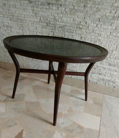 Giuseppe Scapinelli Coffee Table Marbre Rosewood Wood, 1940, Italy