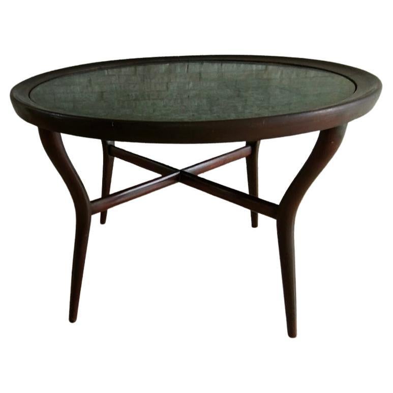 Giuseppe Scapinelli Coffee Table Marbre Rosewood Wood, 1940, Italy For Sale