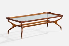 Giuseppe Scapinelli, Mesa de centro, Madera, Vidrio, Brasil, Años 50