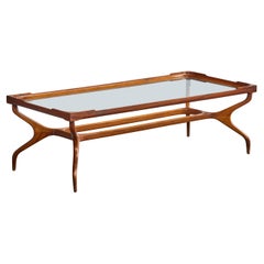 Giuseppe Scapinelli, Coffee Table, Wood, Glass, Brazil, 1950s