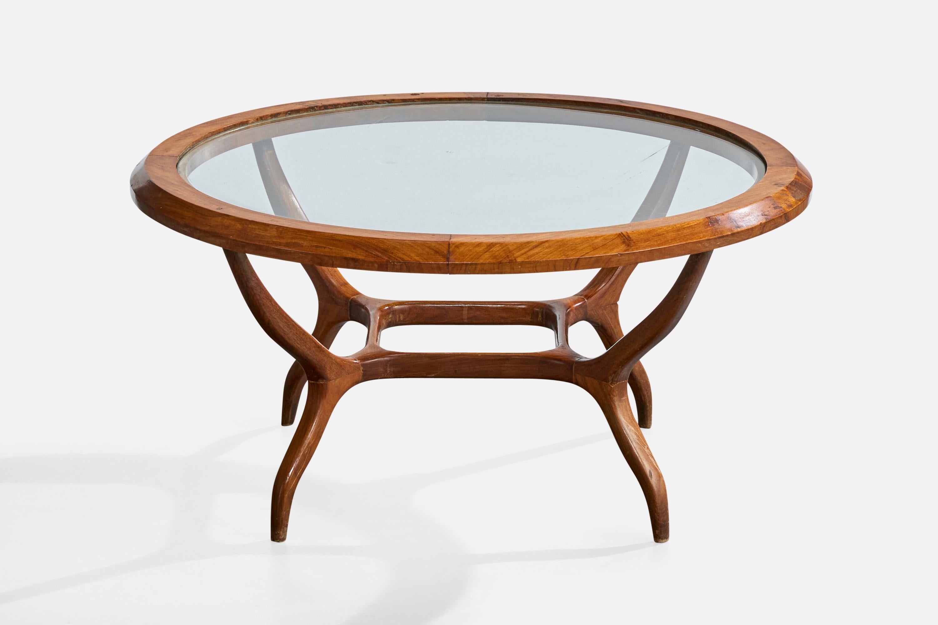 Giuseppe Scapinelli, Couchtisch, Holz, Marmor, Brasilien, 1950er Jahre (Moderne der Mitte des Jahrhunderts) im Angebot