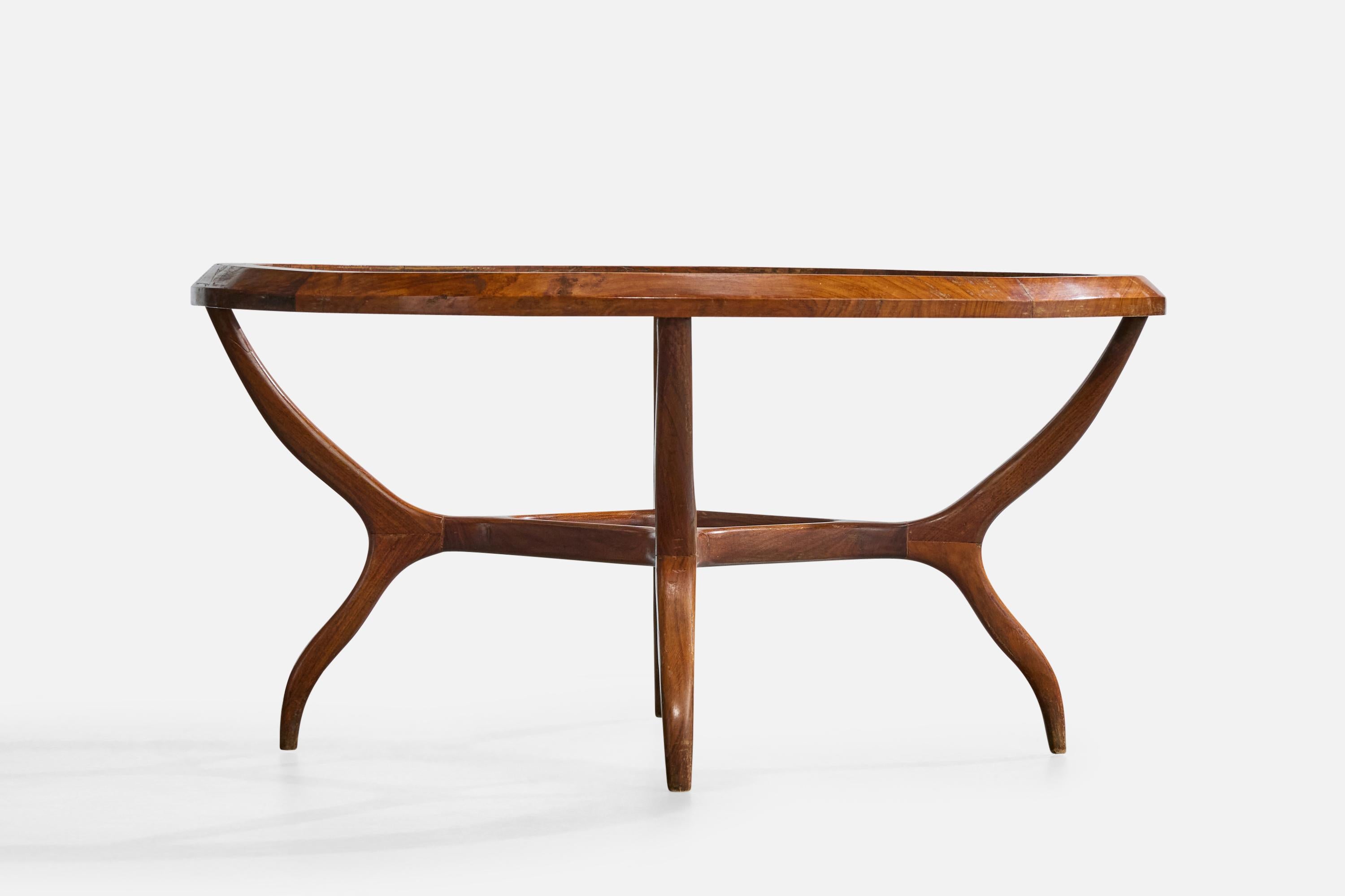 Giuseppe Scapinelli, Couchtisch, Holz, Marmor, Brasilien, 1950er Jahre im Zustand „Gut“ im Angebot in High Point, NC