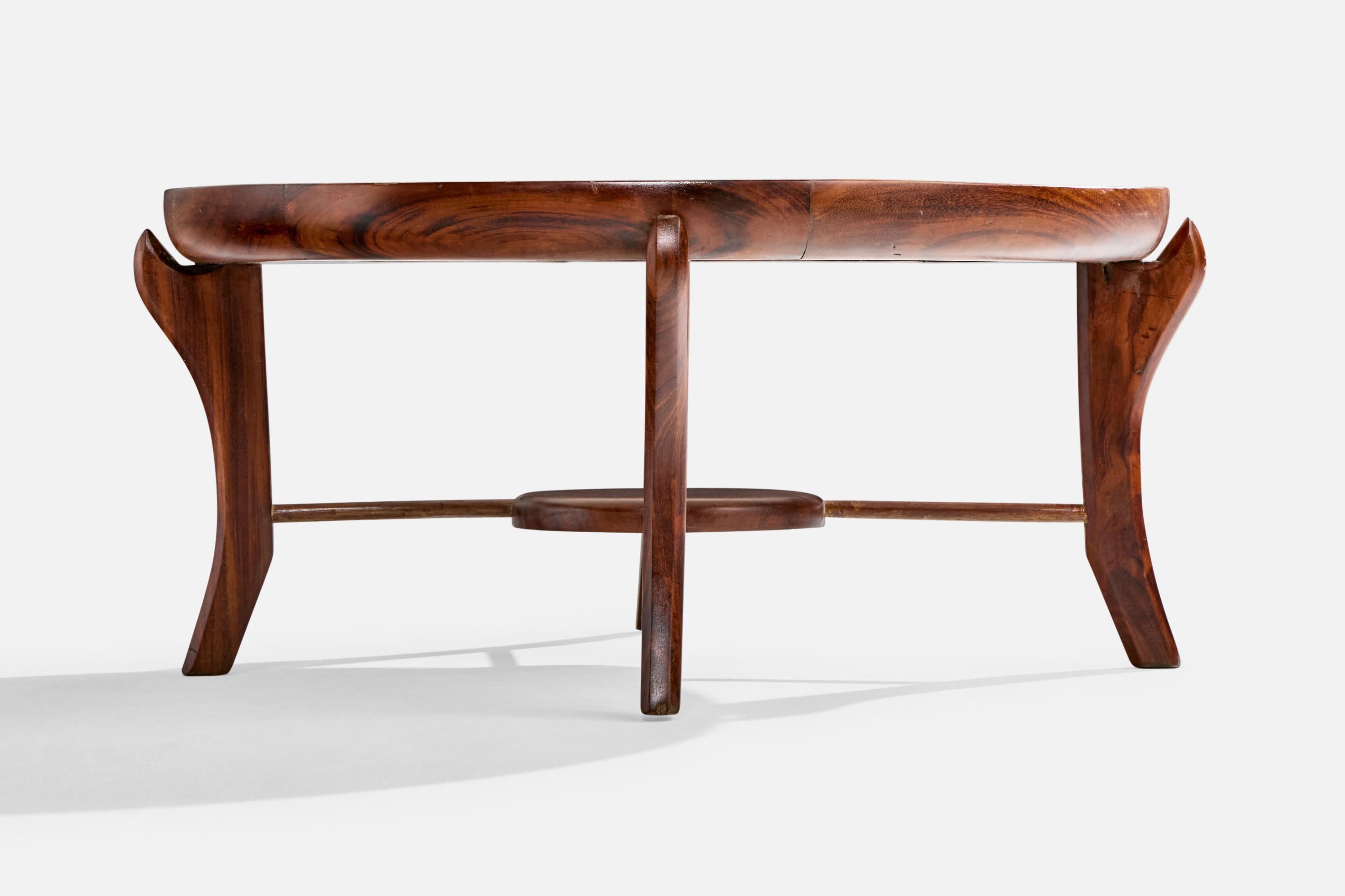 Giuseppe Scapinelli, table basse, Wood, Marbre, Brésil, années 1950 Bon état - En vente à High Point, NC