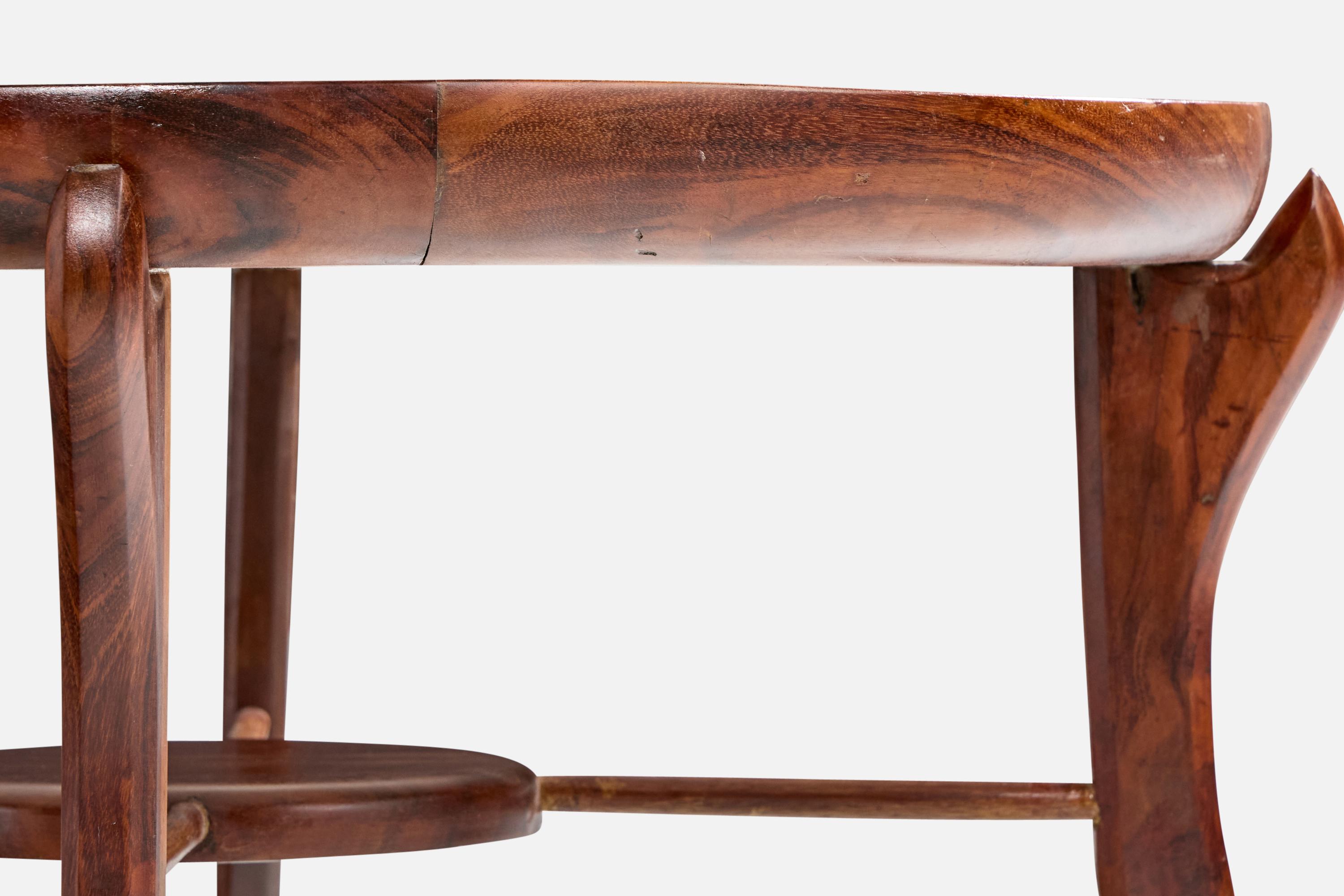 Milieu du XXe siècle Giuseppe Scapinelli, table basse, Wood, Marbre, Brésil, années 1950 en vente