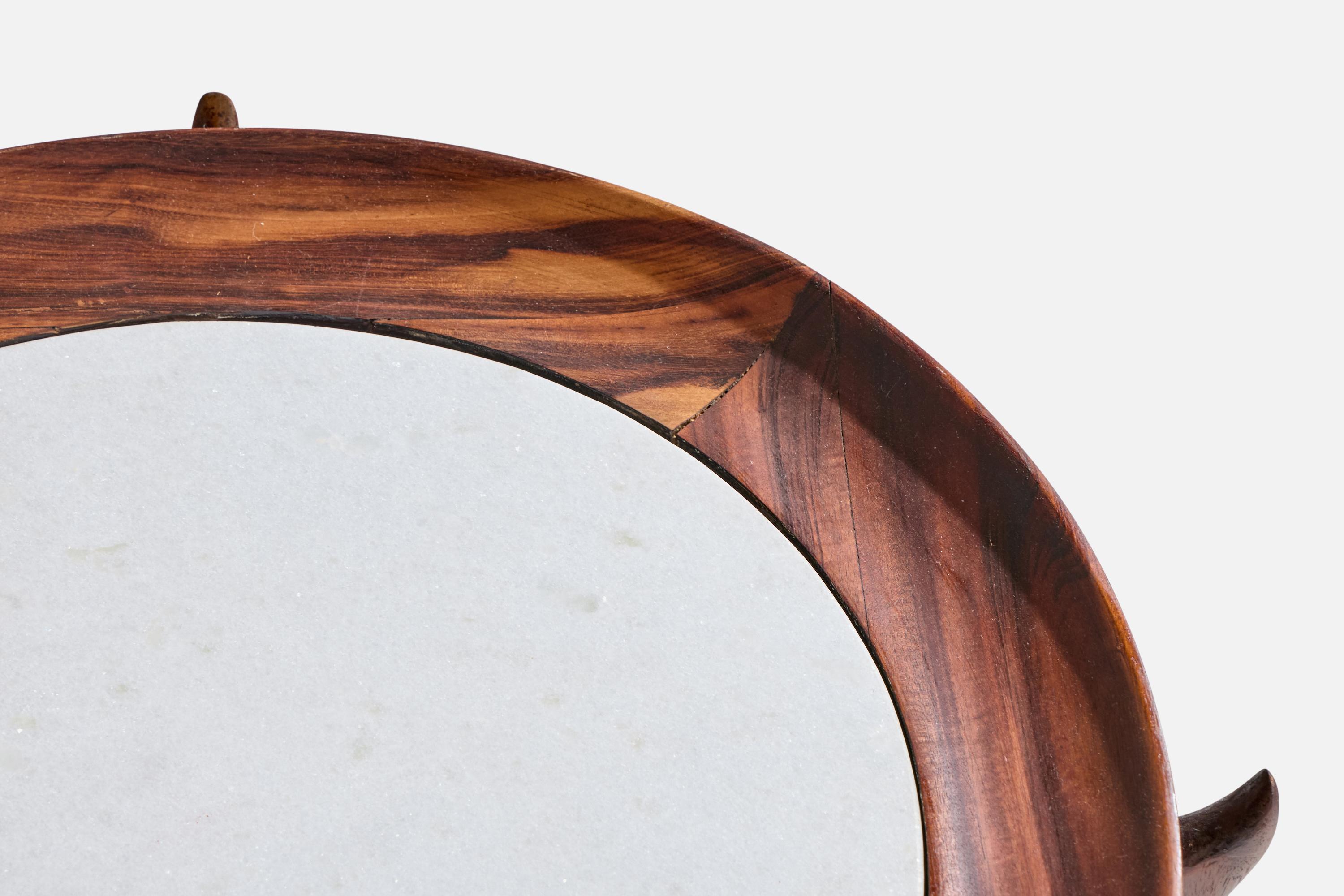 Giuseppe Scapinelli, Coffee Table, Wood, Marble, Brazil, 1950s For Sale 1