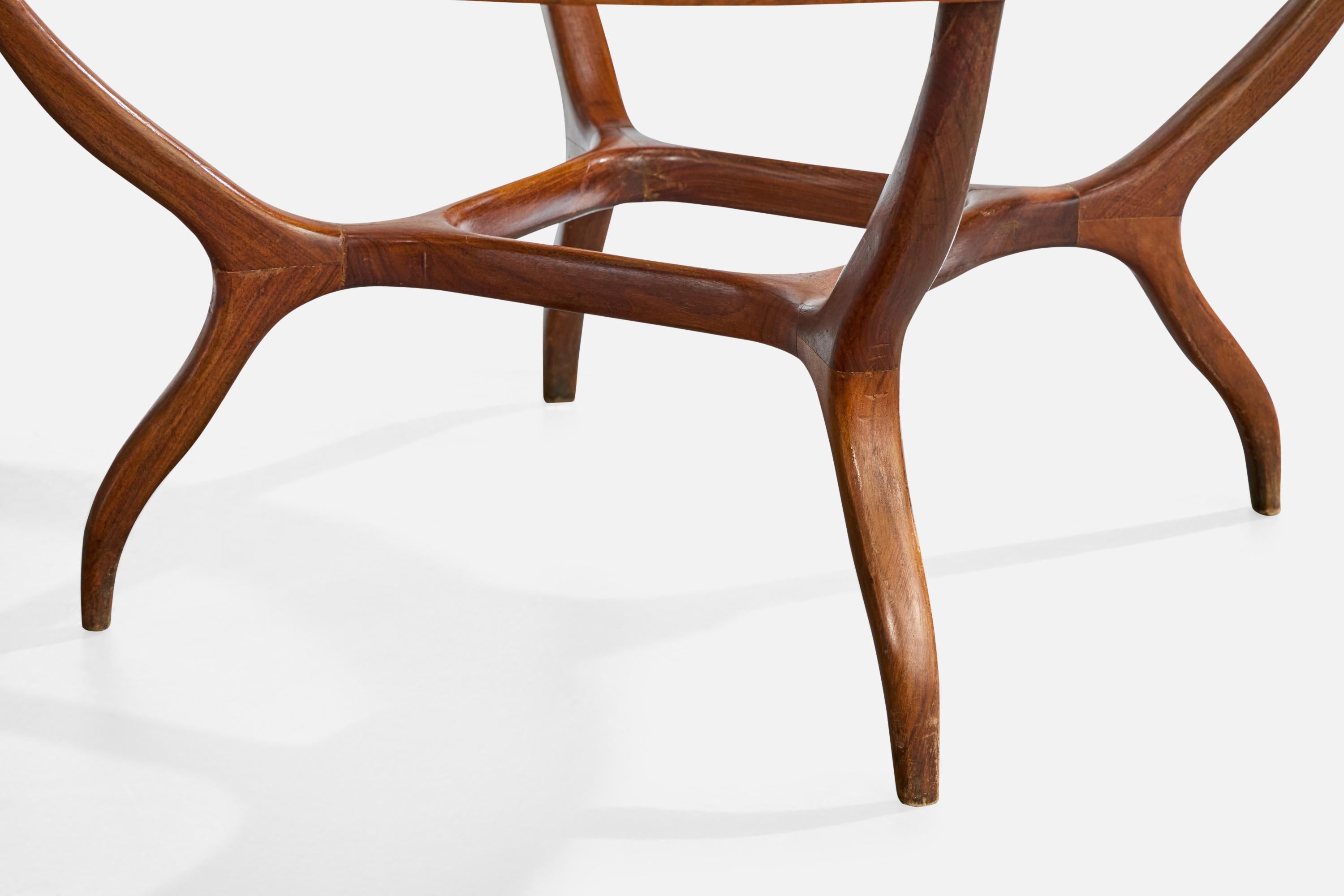 Giuseppe Scapinelli, Couchtisch, Holz, Marmor, Brasilien, 1950er Jahre im Angebot 3