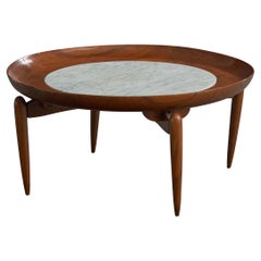 Giuseppe Scapinelli, Coffee Table, Wood, Marble, Brazil, 1950s