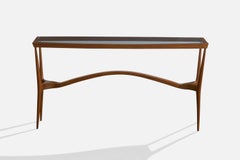 Giuseppe Scapinelli, Mesa consola, Madera, Cristal, Brasil, Años 50