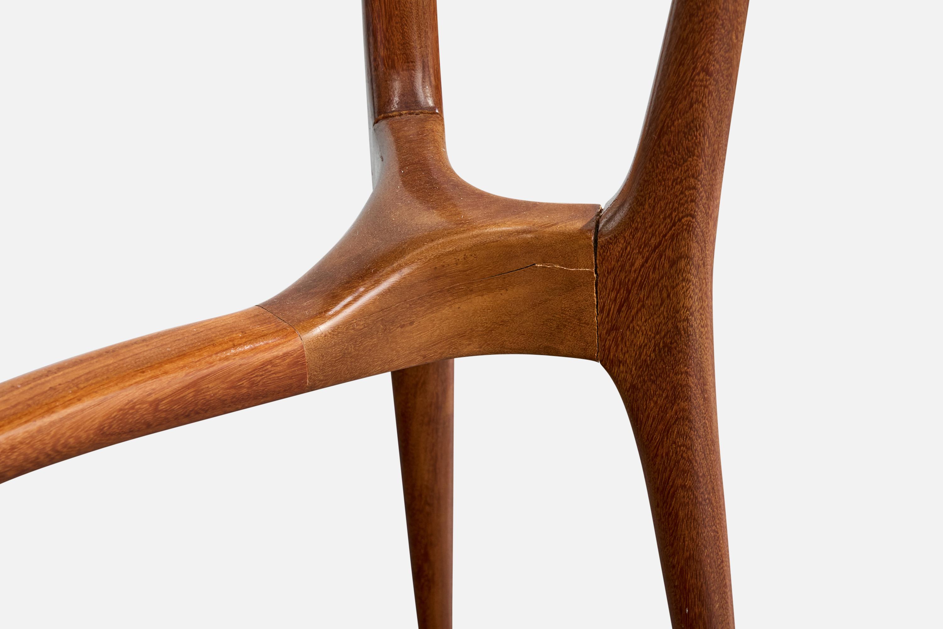Giuseppe Scapinelli, Console Table, Wood, Glass, Brazil, 1950s For Sale 1
