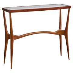 Giuseppe Scapinelli, Console Table, Wood, Glass, Brazil, 1950s