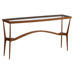 Giuseppe Scapinelli, Mesa consola, Madera, Cristal, Brasil, Años 50