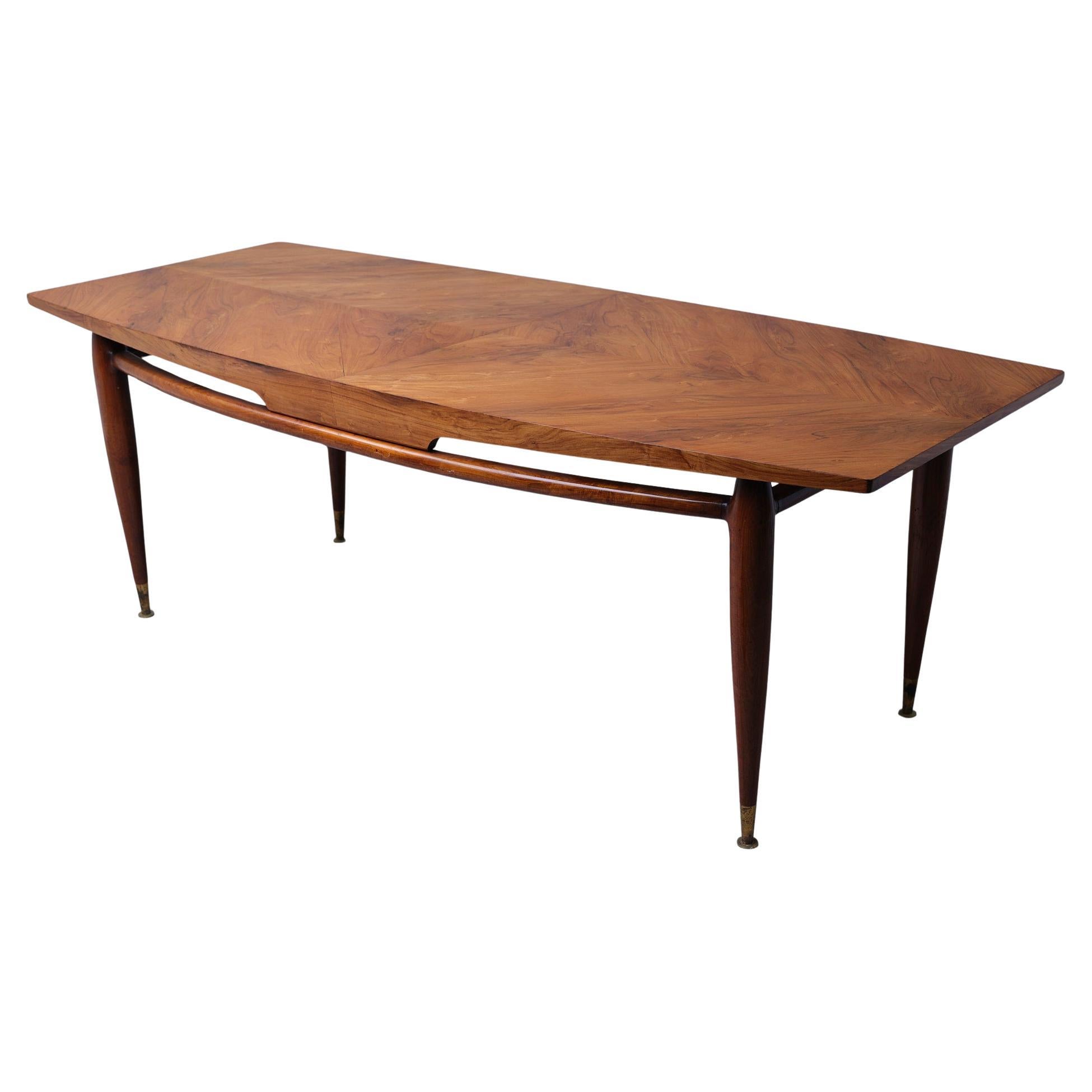 Giuseppe Scapinelli rare 'Cosmos' dining table in Caviuna wood en vente