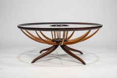 Giuseppe Scapinelli, "Costela" coffee table, Wood and Glass. c. 1960