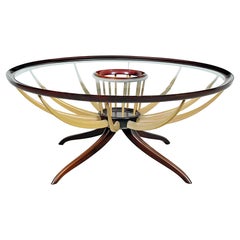 Giuseppe Scapinelli, tavolino "Costela". Wood e vetro. c. 1960