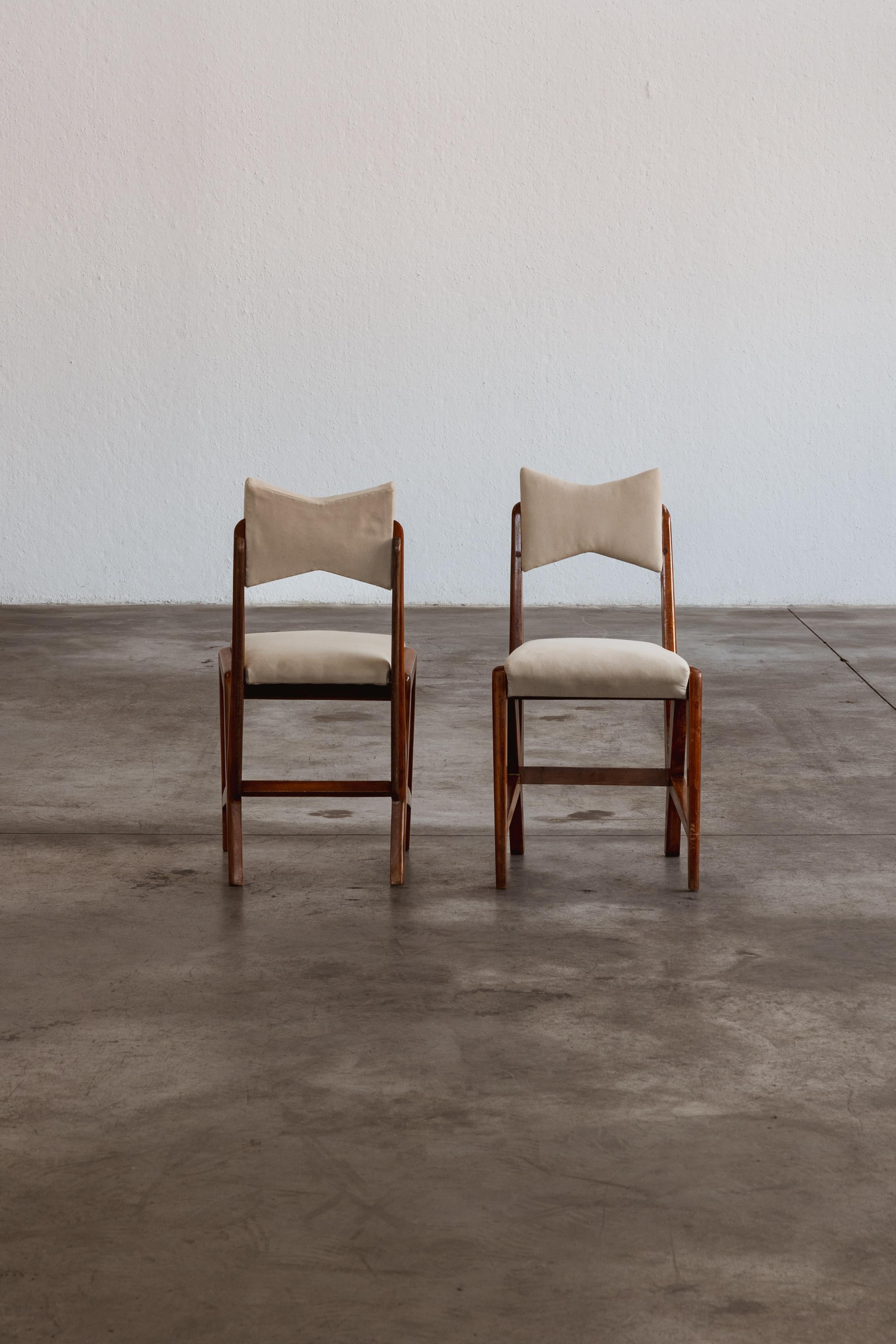 Giuseppe Scapinelli Esszimmerstühle für Fábrica de Móveis Giesse, 1950, 2er-Set im Angebot 3