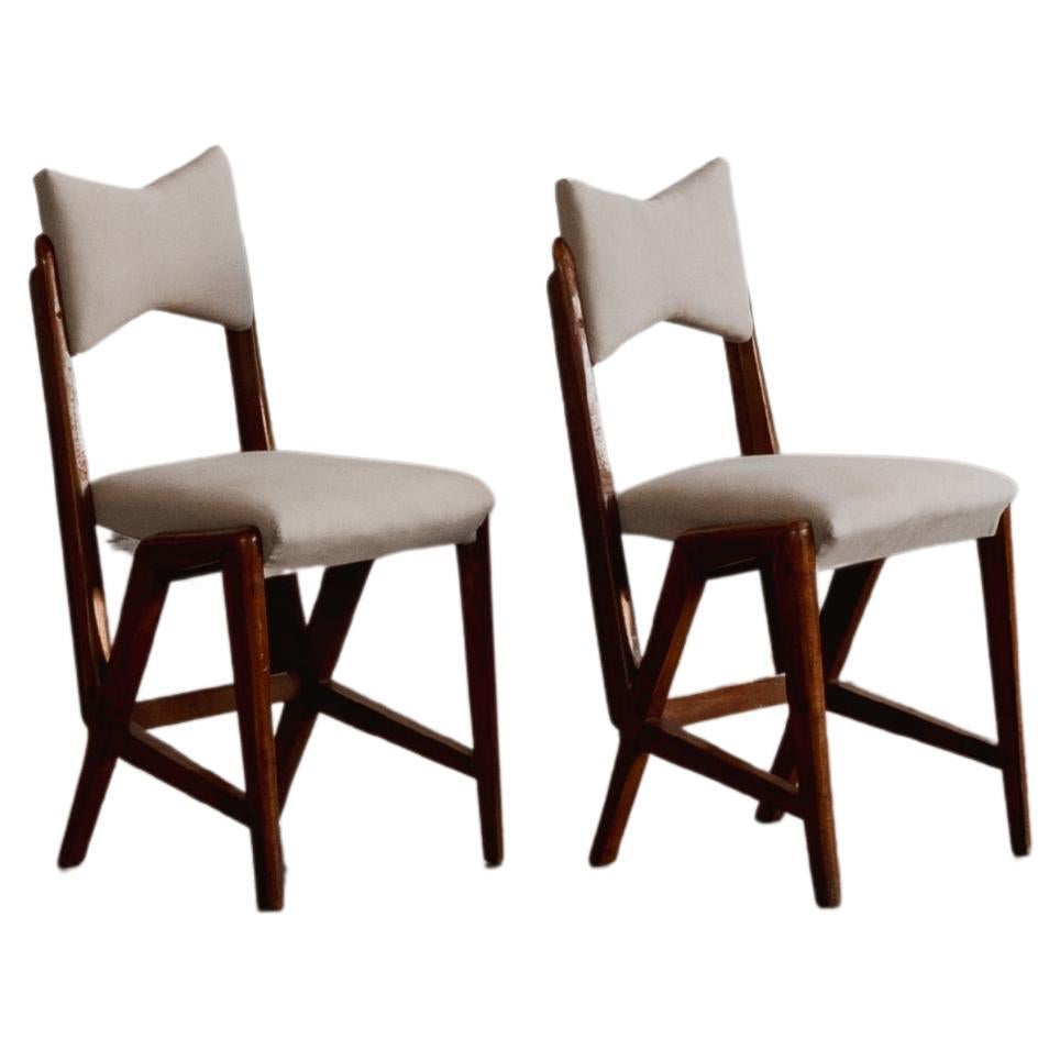 Giuseppe Scapinelli Esszimmerstühle für Fábrica de Móveis Giesse, 1950, 2er-Set im Angebot