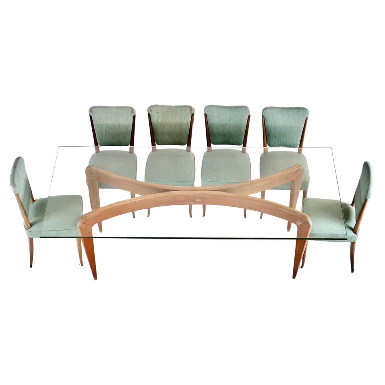 Giuseppe Scapinelli Dining Room Table and Ten Chairs Hardwood Brazilian