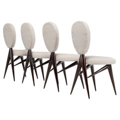 Giuseppe Scapinelli dinner chairs with spine feet Brazil 1950