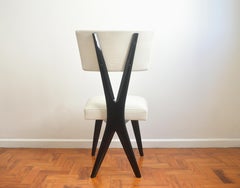 Giuseppe Scapinelli Ebonized Dining Chair Made in the 1950's