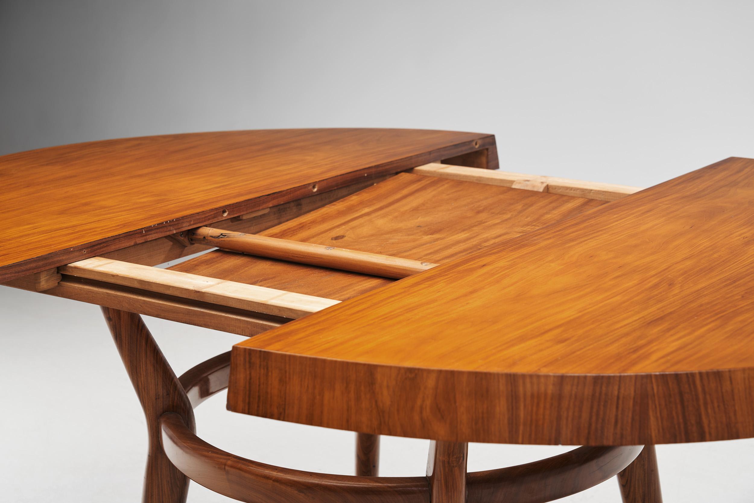 Giuseppe Scapinelli Extendable Dining Table for Angelini & Delneri, Brazil 1950s For Sale 1