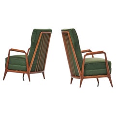 Giuseppe Scapinelli High Back Spine Chairs Brazil, 1950