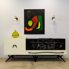 Giuseppe Scapinelli Large Buffet Cabinet, circa 1960s