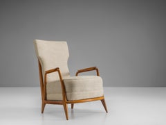 Chaise longue Giuseppe Scapinelli en tissu caviuna et blanc cassé:: Brésil 1950s