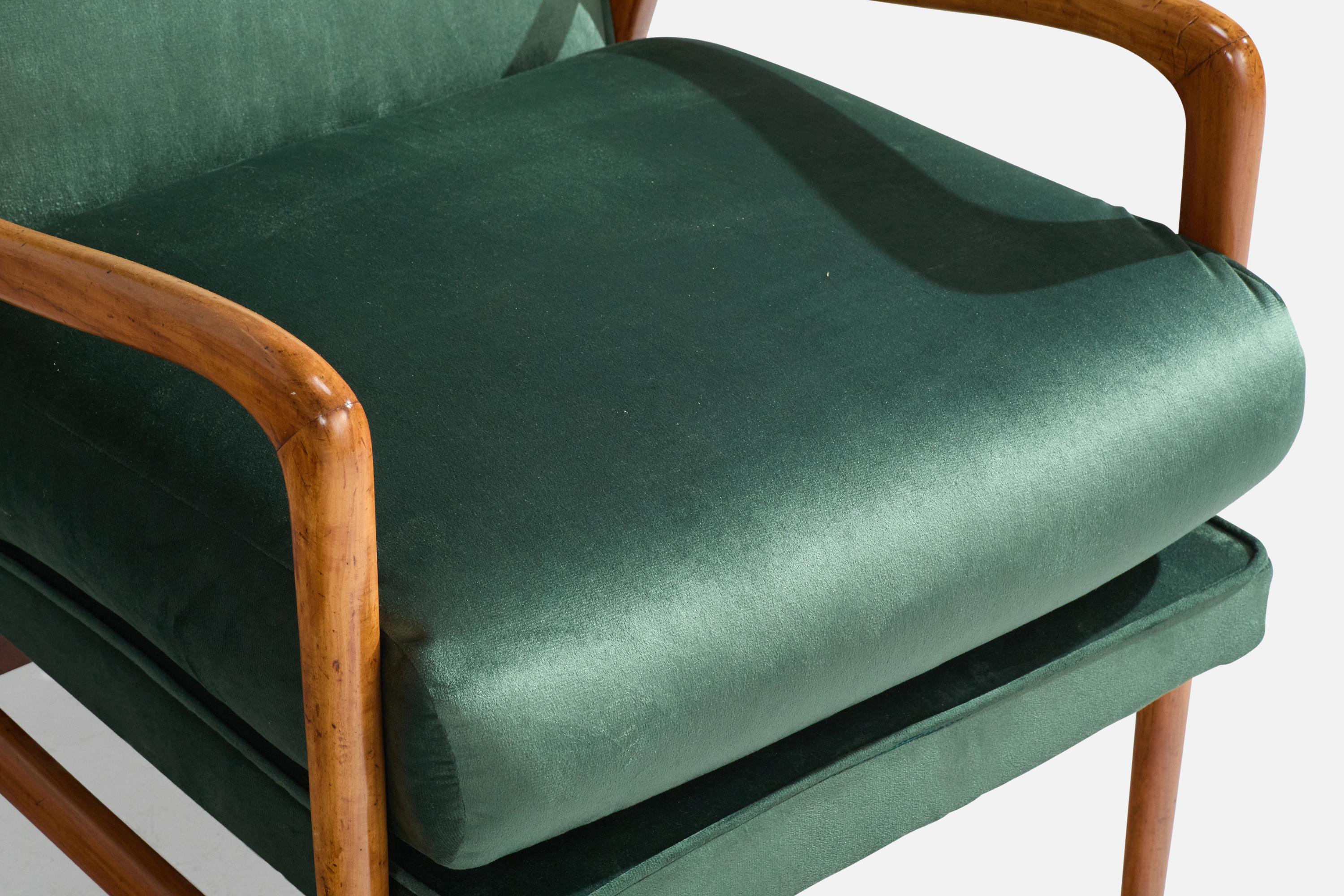 Giuseppe Scapinelli, Loungesessel, Caviúna, Samt, Brasilien, 1950er Jahre im Angebot 4