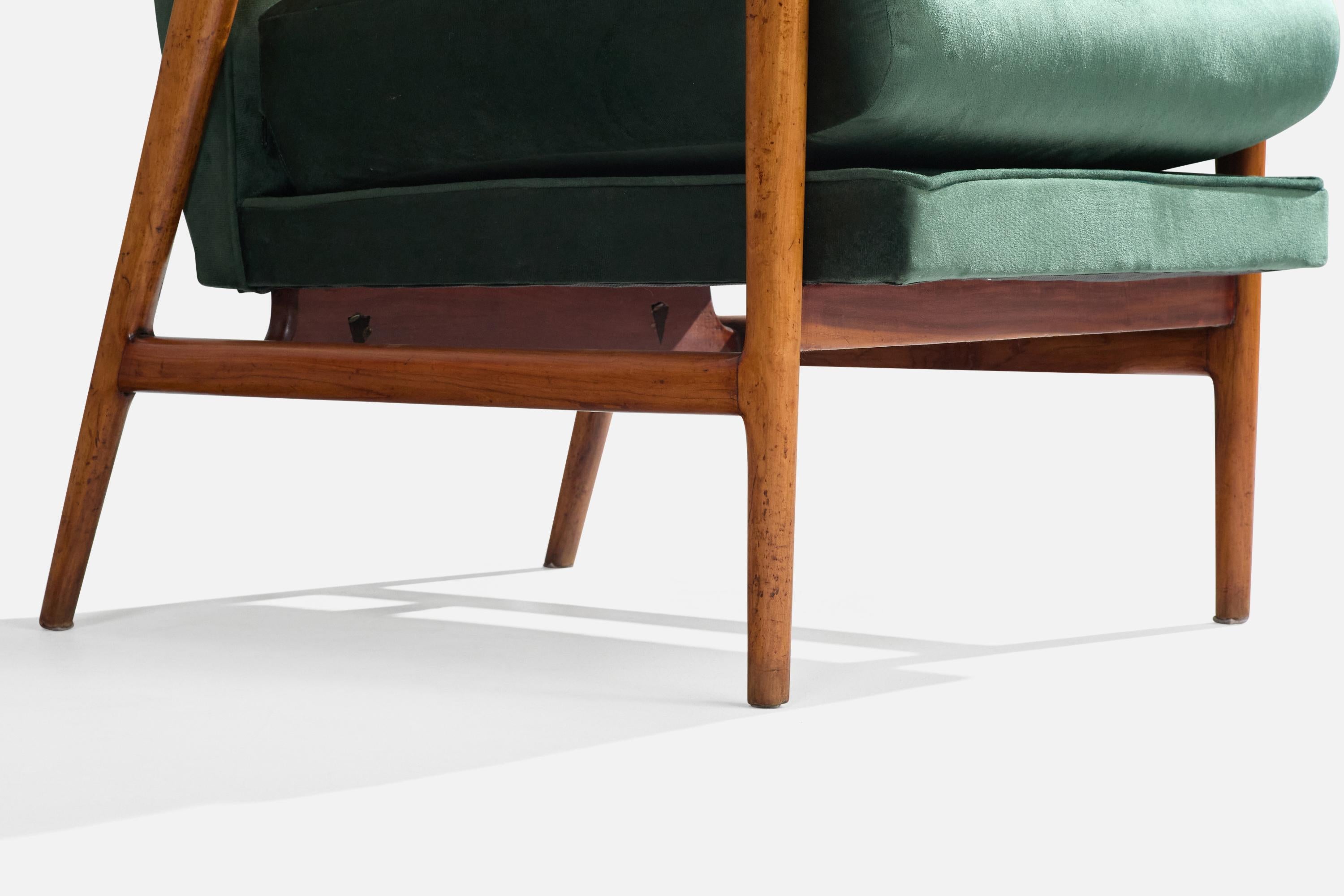 Giuseppe Scapinelli, Loungesessel, Caviúna, Samt, Brasilien, 1950er Jahre im Angebot 6