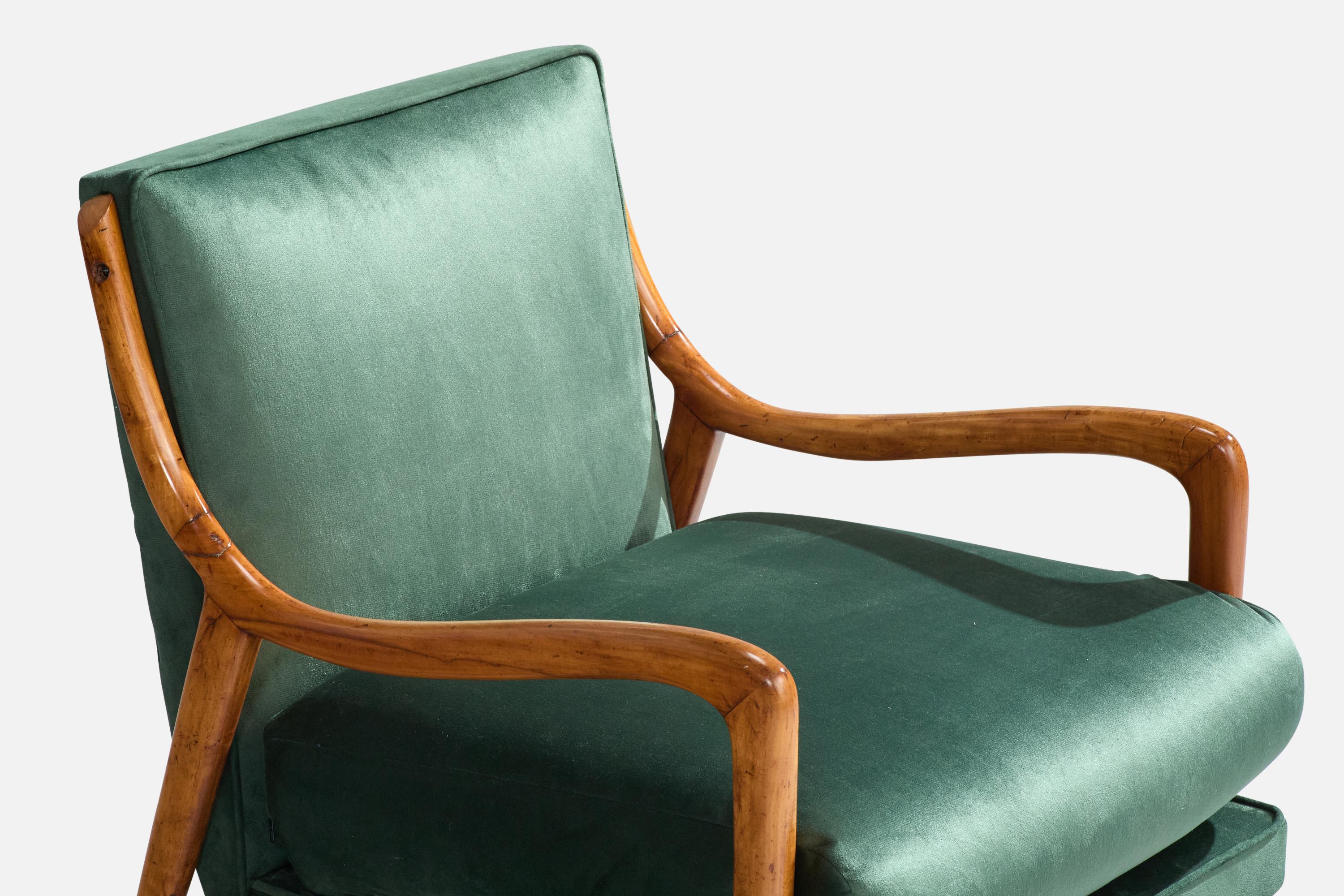 Giuseppe Scapinelli, Loungesessel, Caviúna, Samt, Brasilien, 1950er Jahre im Angebot 2