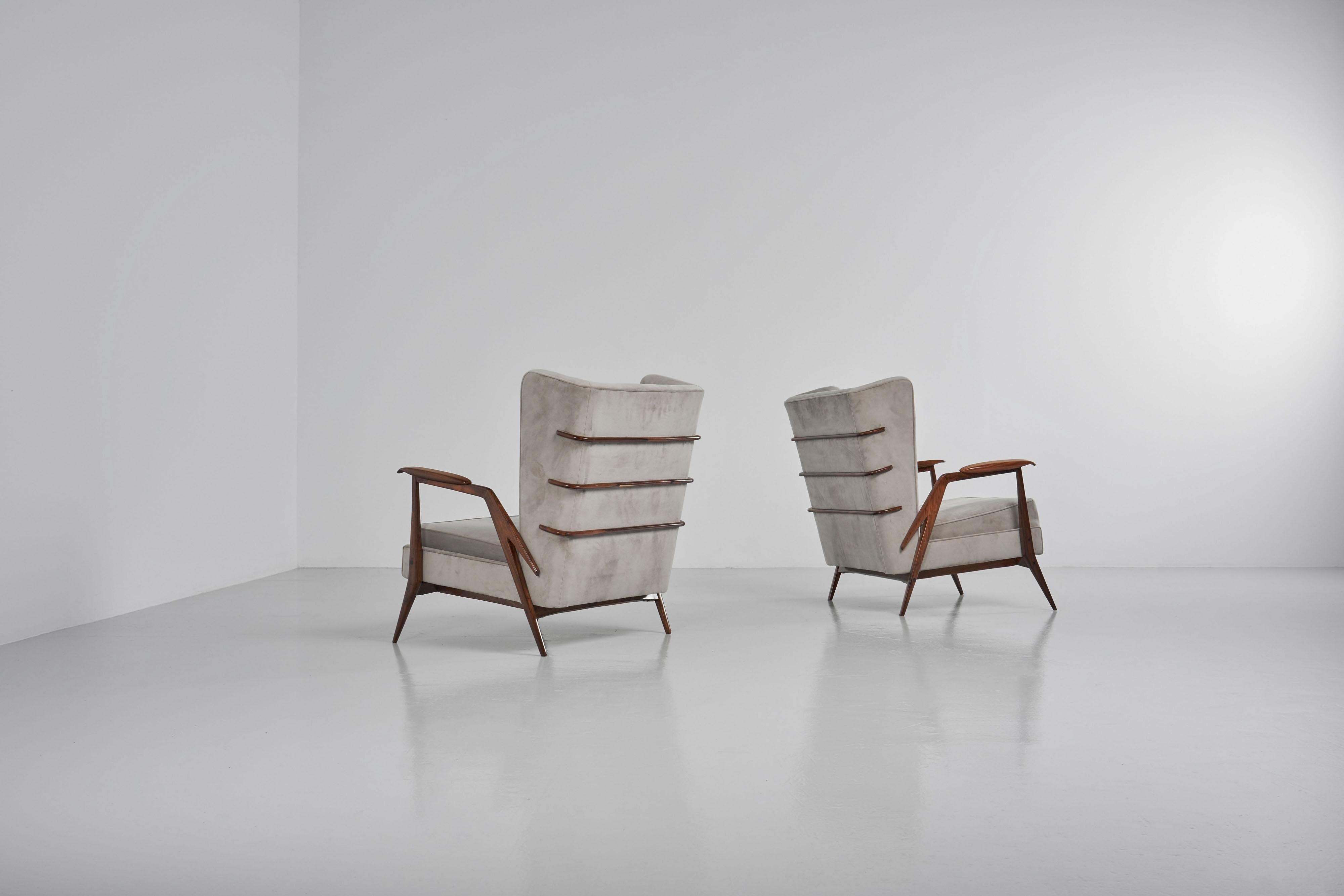 Giuseppe Scapinelli lounge chairs pair Brazil 1950 For Sale 5