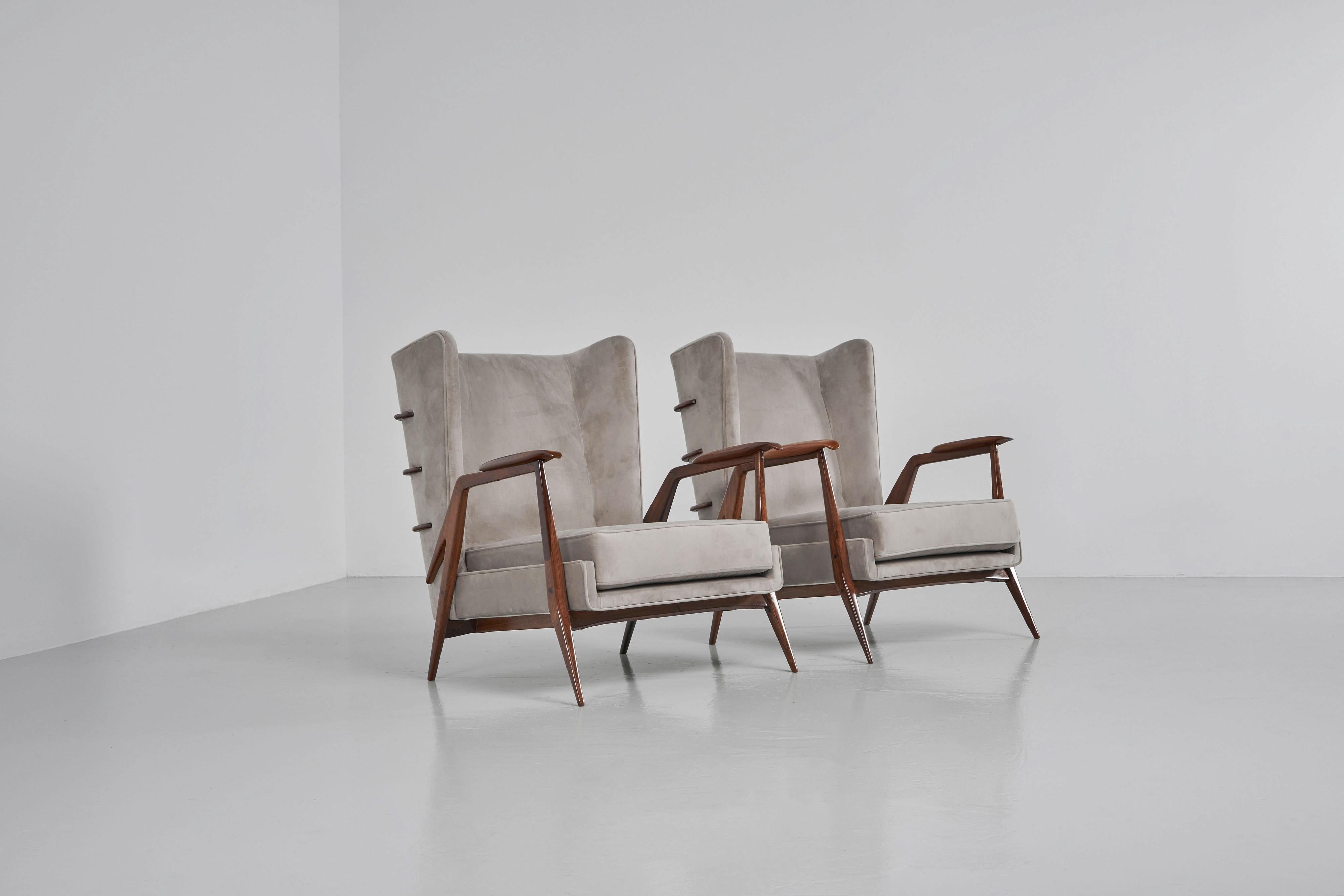 Giuseppe Scapinelli lounge chairs pair Brazil 1950 For Sale 2