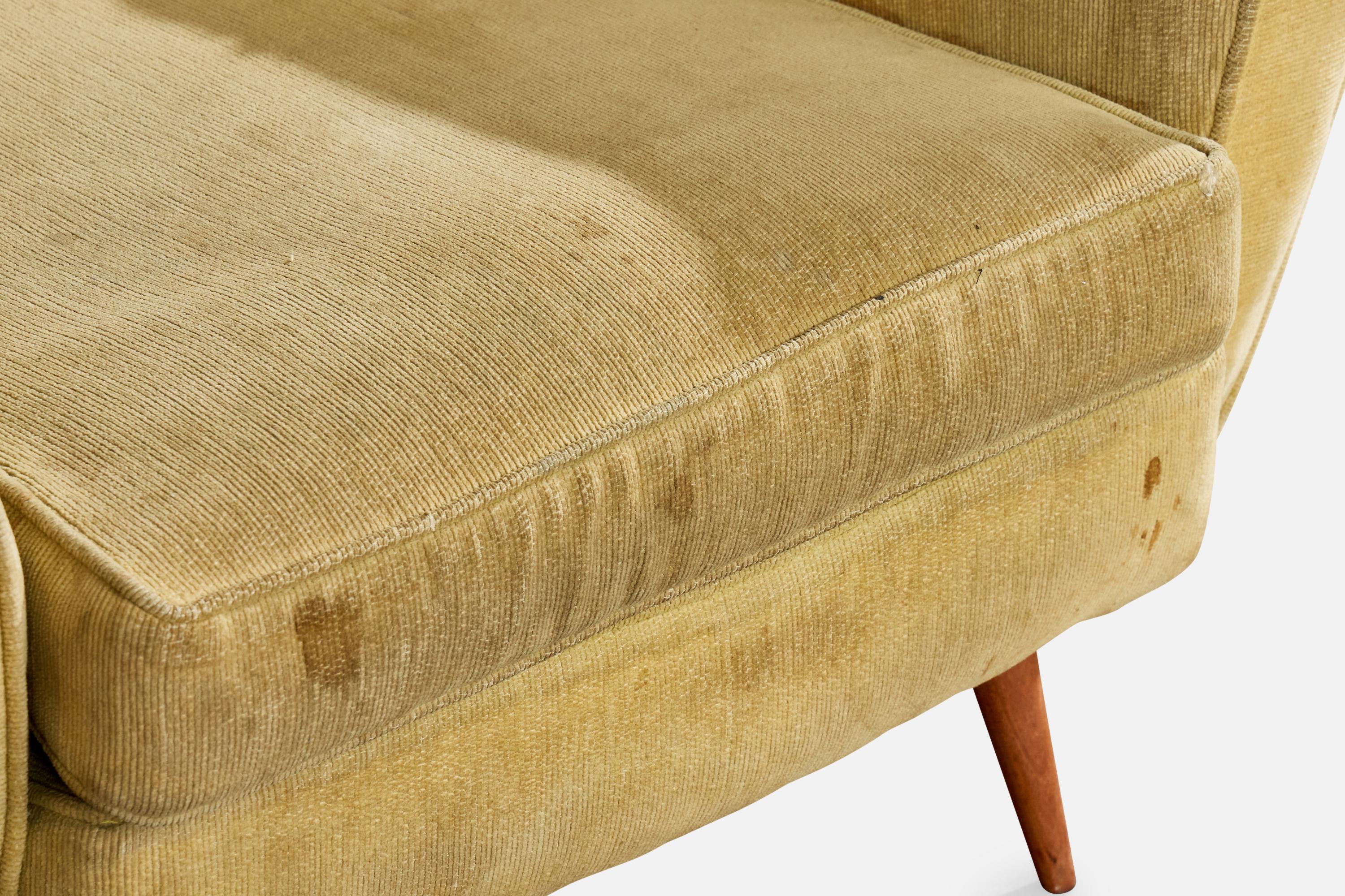 Giuseppe Scapinelli, chaises longues, Wood, tissu, Brésil, années 1950 en vente 6